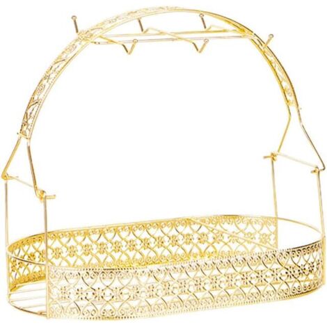 1 Porte-gobelet Métal, Support Tasses Acier Crochets, Rangement Vertical Cuisine Bar Restaurant