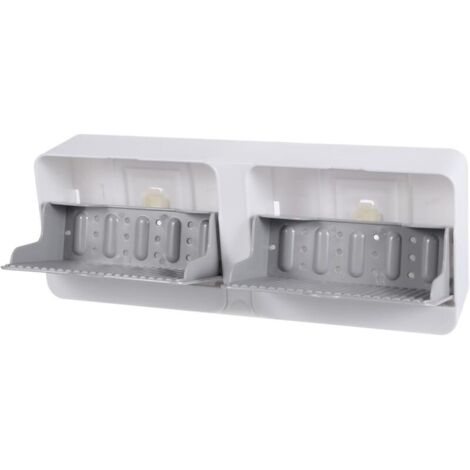 1 Porte- Mural en Plastique - Système de Drainage pour Cuisine et Salle de Bain - Double Design Gris pour Un Rangement Facile et Une propreté