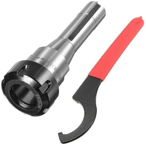 1 porte-pince R8-ER32 7/16 de 6,3 pouces pour fraiseuse/tour CNC, outil de broche R8, argent/noir