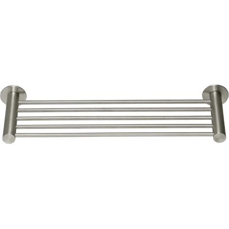 1 Porte-serviettes Mural, Inox Brossé, Étagère Salle De Bain, 62cm
