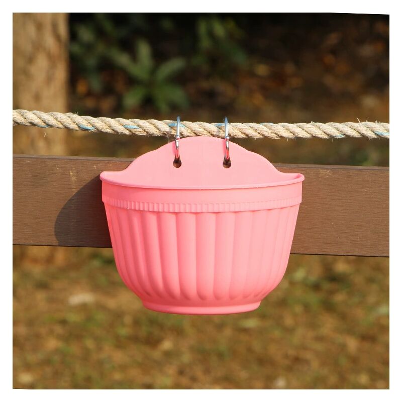 1 pot de fleurs mural pour décoration de balcon de jardin extérieur, rose, 21 cm