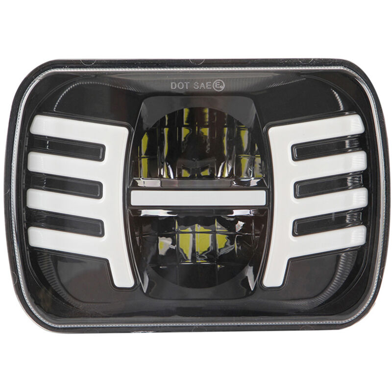 Lifcausal - 1 projecteur de phare rectangulaire à led 7x6 5x7 pouces de remplacement de faisceau scellé faisceau haut/bas drl ampoule de phare de