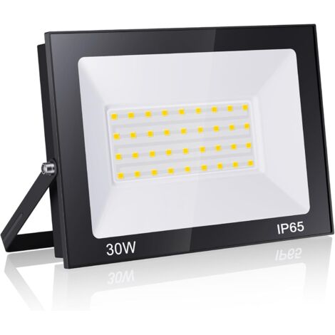 1 Projecteur LED 30W 3000LM Blanc Froid IP65 Aluminium pour Jardin Garage Terrasse