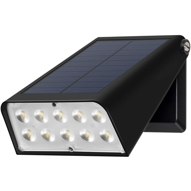 1 projecteur solaire 10 led, lampe à induction murale pliable, contrôle de la lumière, étanche IP65, alimenté par énergie solaire, sans fil, 1500