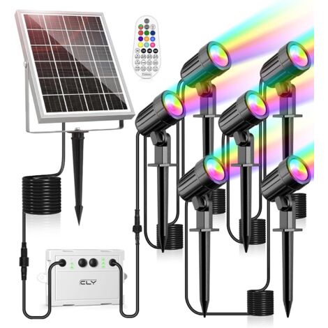 1 Projecteur Solaire,RGB,Multicolore,30 Modes,Télécommande,Jardin