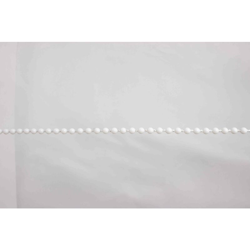 1,0 PZ di CATENA a PERLINE CROMATA 3,2 MM (2,5 M)