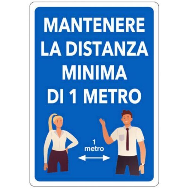 Etic.ades.30x20 mantenere dist. minim. di 1mt