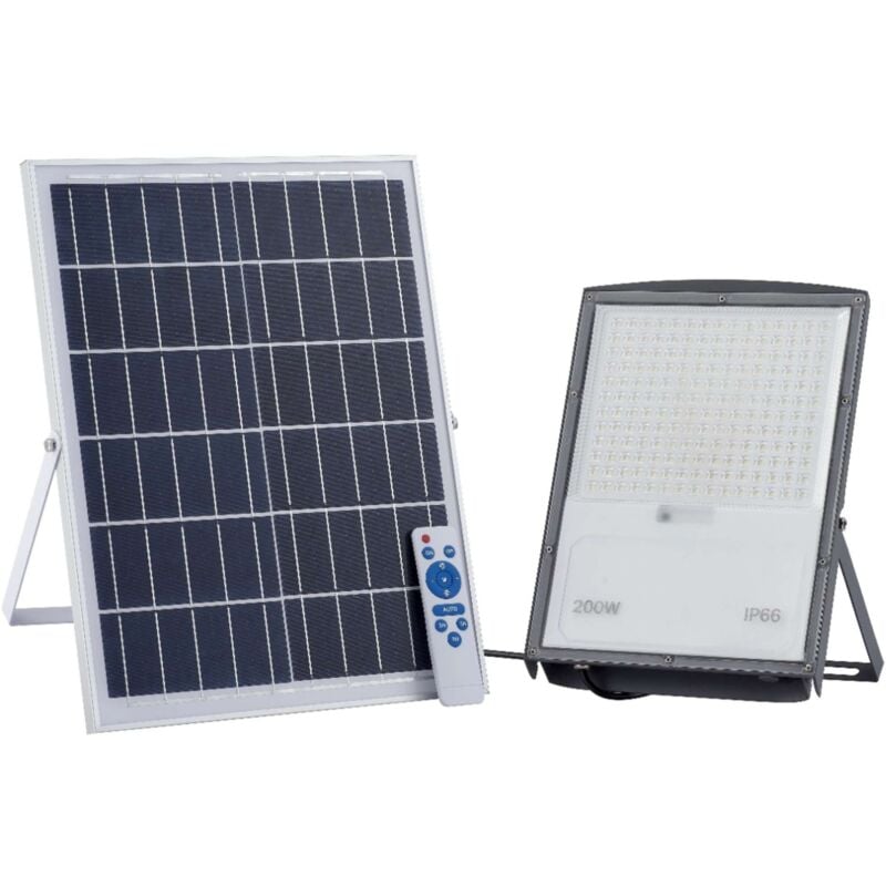 Proiettore Led 200 W Con Pannello Solare