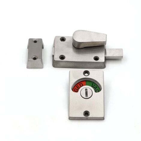 1 pz. Indicatore di serratura per porta in acciaio inossidabile per bagno, WC, bagno pubblico, bagno privato