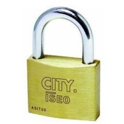 1 pz lucchetto rettangolare City by Iseo ad arco lucchetti 20 mm in acciaio