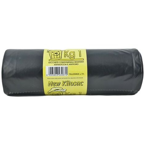 1 PZ SACCHI POLIETILENE NETTEZZA URBANA 'PESANTI' 90 X 120 NERO - RT.1 KG