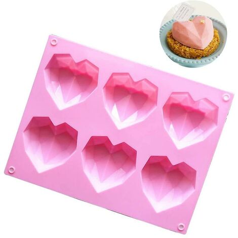 Fablcrew stampo in silicone con 55 spazi a forma di cuore per biscotti e cioccolatini 