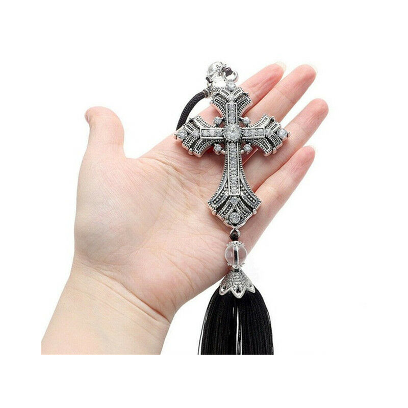 1 pz strass croce gesù Christian Car specchietto