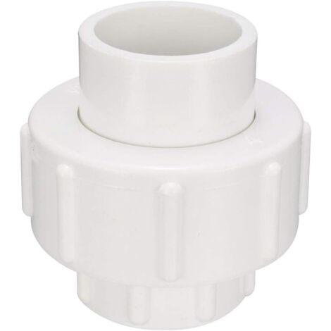1 raccord de tuyau en PVC, 32 mm, tuyauterie Union à solvant, connecteur rapide pour aquarium, bassin, blanc Blanc 32mm-1Pcs