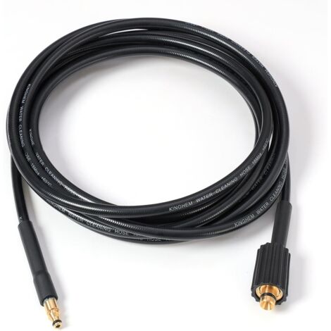 1 - Raccord De Tuyau Flexible - Nettoyeur Haute Pression - Compatible Nilfisk C100 C110 C120 - Résistant 160 Bars - Pour Lavage Extérieur - Noir - 500x2cm