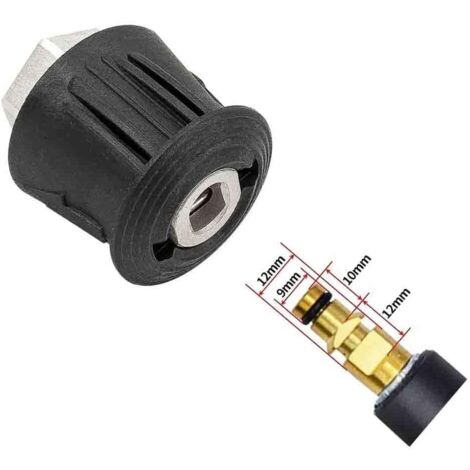 1 Raccord De Tuyau M22 Femelle Métal Noir Pour Nettoyeur Haute Pression Karcher Bosch Nilfisk