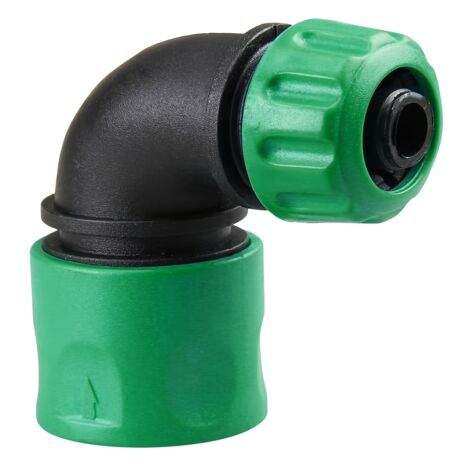 1 raccordo a gomito per tubo da giardino, compatibile con adattatori per tubo Y7Y7, raccordo a 90 gradi per sistemi di irrigazione