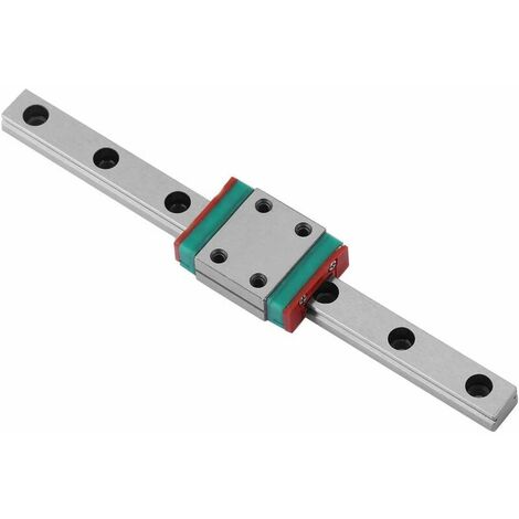 1 rail de guidage linéaire rail de glissière linéaire miniature avec 1 guide de rail de serrage de bloc de glissière à roulement linéaire Ladacea
