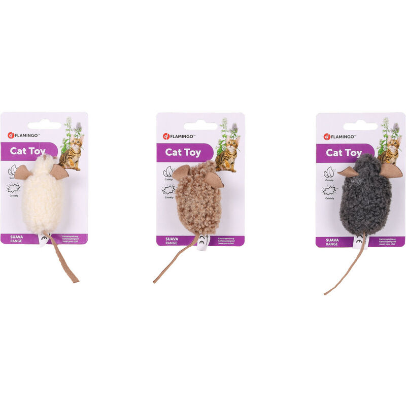 

Flamingo Pet Products - 1 ratón SUAVA .15 cm. juguete para gatos. color aleatorio.