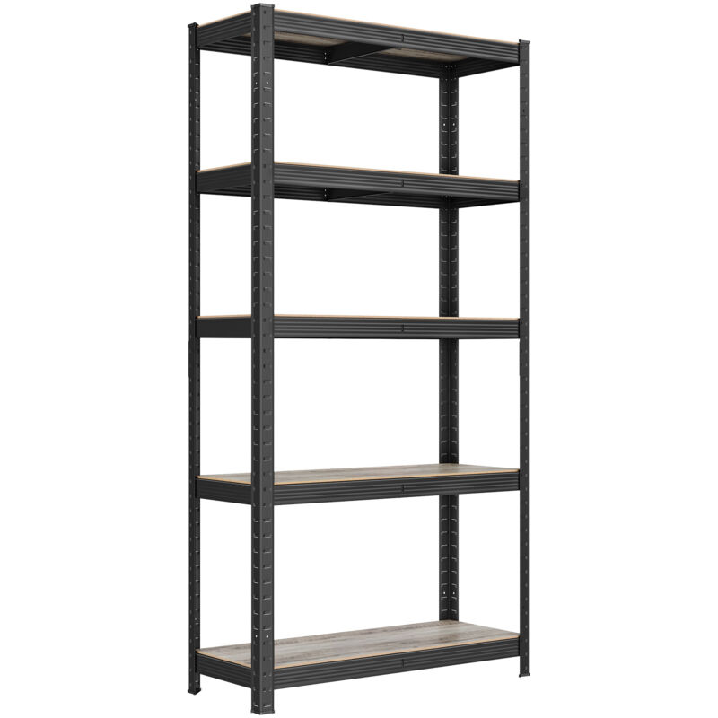 1 Rayonnage, Couleur Boisée et Noir, GLR030B11