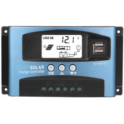 1. Régulateur solaire MPPT 50A avec écran LCD, double USB, compatible batteries 12V/24V, contrôleur de charge intelligent pour panneaux solaires. (119 caractères)