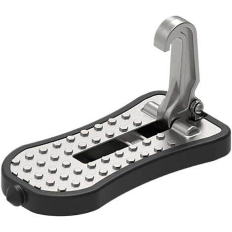 1 repose-pieds de voiture pour galerie de toit SUV, pédales pliantes, marchepieds de bagages, rallonge de seuil de porte de remorque (standard en argent)