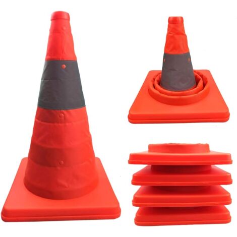 1 Retractable Traffic Cones Foldable 30cm Orange Multifunctional Safety Safety Cone