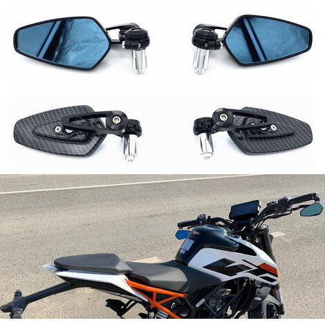  miroir poignée de moto Rétroviseurs De Guidon De Moto En  Aluminium Rétroviseur Bleu Convexe Pour Hon-da X-ADV 750 Grom MSX125  MSX125SF 2017 2018 (Color : Or, Size : Short)