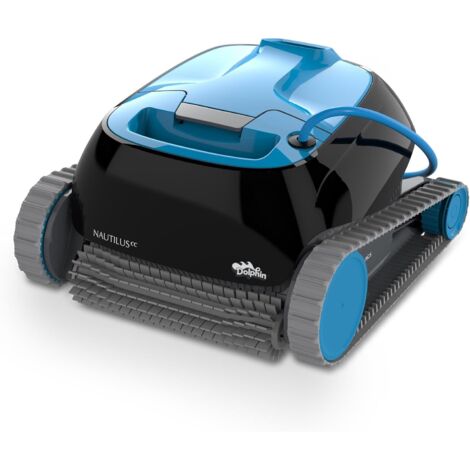 1 robot aspirateur piscine, nettoyage fond et parois, brosse active, cycle 120 min, pour piscine hors-sol jusqu'Ă 10 m