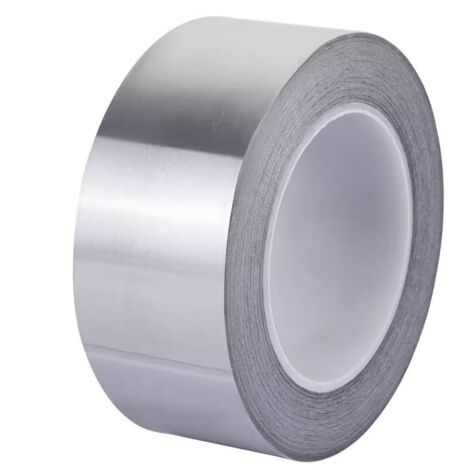 1 rollo de cinta adhesiva de aluminio resistente a altas temperaturas (10 m, 0,06 mm x 3 cm)
