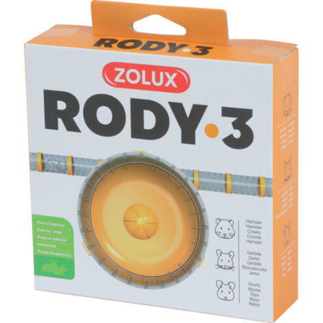 1 Roue d'exercice silencieuse pour cage Rody3 couleur banane taille ø 14 cm x 5 cm pour rongeur - Zolux - Jaune
