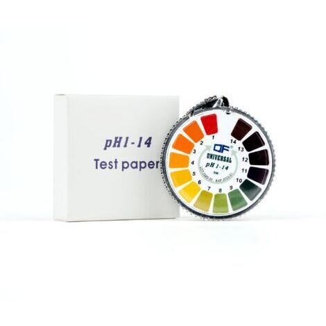 1 rouleau de bandelettes de test de pH, indicateur d'acide alcalin, rouleau de papier de test pour l'eau, l'urine, la salive, le tournesol du sol, outil de mesure précis