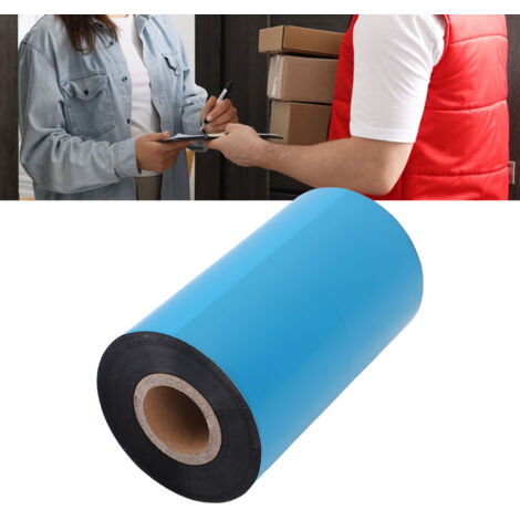 1 rouleau de ruban de transfert thermique 4,33 po x 984 pi, noyau de 1 po, ruban de cire renforcé de résine pour imprimantes d'étiquettes de codes-barres