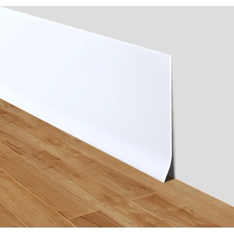 1 Rouleau Plinthe souple,PVC autoadhésif 10cm x 6m,Décorative mur et sol,Blanc