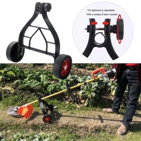 1 ruota per tosaerba, ruota di supporto ergonomica, regolabile per tosaerba a spinta, accessorio da giardino per manutenzione prato