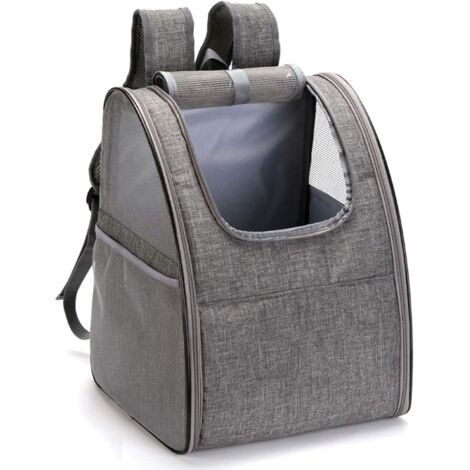 1 Sac à Dos pour Chat et Chien, Respirant avec Fenêtre, Sangles Réglables, Pliable pour Voyage en Train Voiture Avion