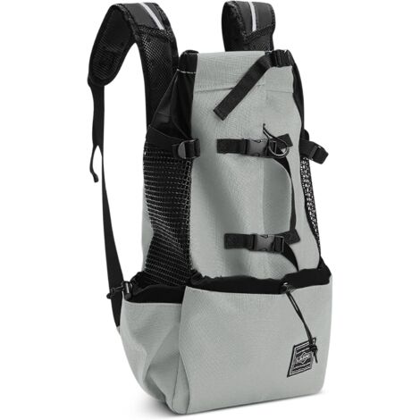 1 Sac À Dos Pour Chien Réglable Polyester Maille Respirante Poche Randonnée Camping