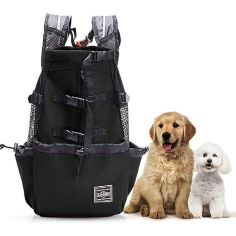 1 Sac à dos pour chien, tissu imperméable, sangle respirante, poche de rangement, voyage extérieur