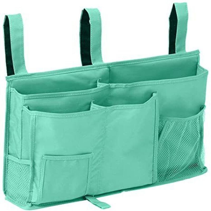 Linghhang - 1 Sac de rangement pour lit superposé(Vert Clair), sac de rangement pour lit suspendu, 8 poches, pour lit de chambre d'étudiant, lit