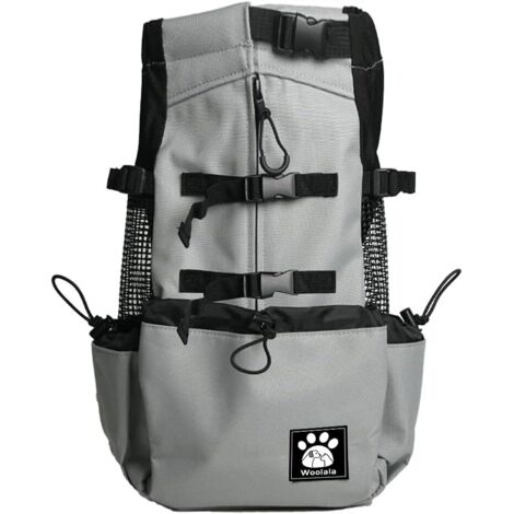 1 Sac De Transport Chien 1-25kg Tête Sortie Mesh Respirant Sangles Réglables Randonnée Voyage