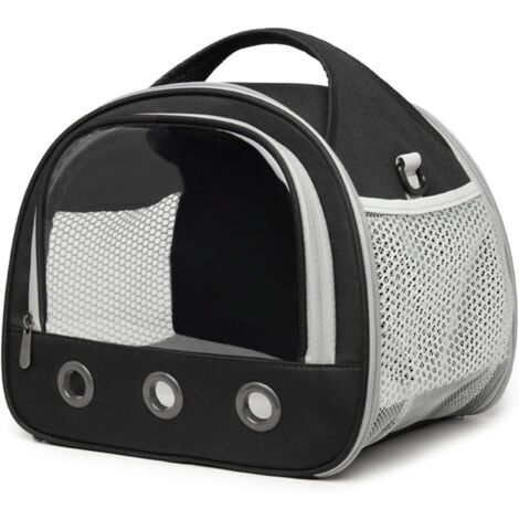 1 Sac de transport, fenêtre transparente, ventilation, tapis amovible, petits animaux