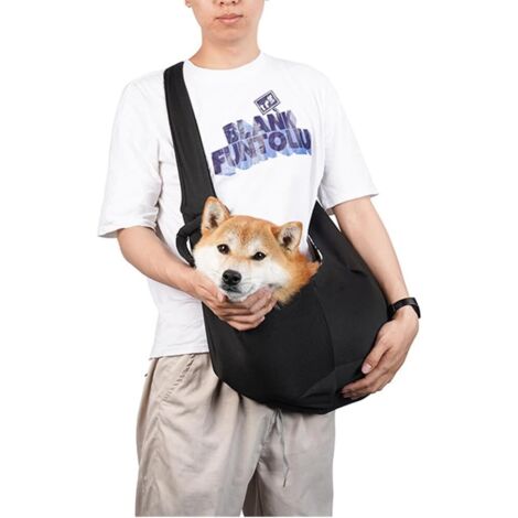 1 Sac de Transport pour Chien Chat, Coton et Polyester, Ouverture Supérieure, Ceinture Sécurité Intérieure, Poches Rangement, Voyage et Extérieur