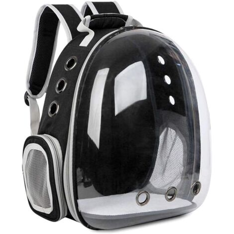 1 Sac Transport Chat Chien, Fenêtre Transparente, Aération 9 Trous, Pour Voyage Randonnée