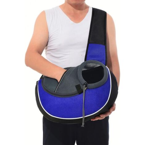 1 Sac Transport Chien Chat,Maille Respirant,Fond PU Durable,Sangle Réglable,Voyage Marche Métro