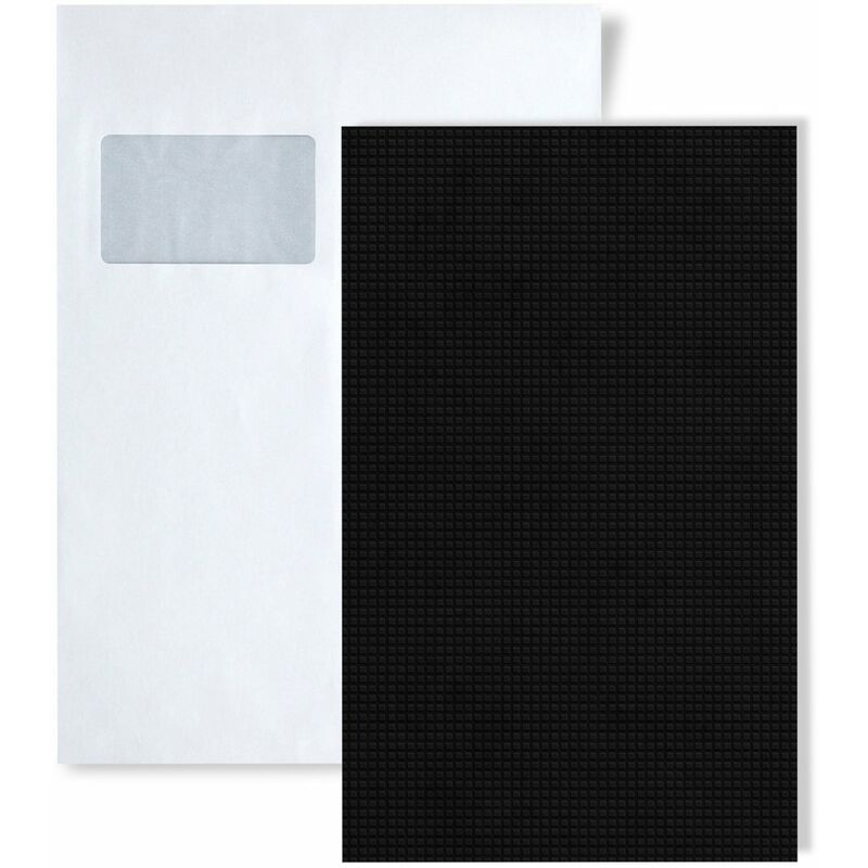 1 sample piece S-22714 Wallface square 2 velvet CoalFABRIC Collection Wall panel sample in din A5 size - black