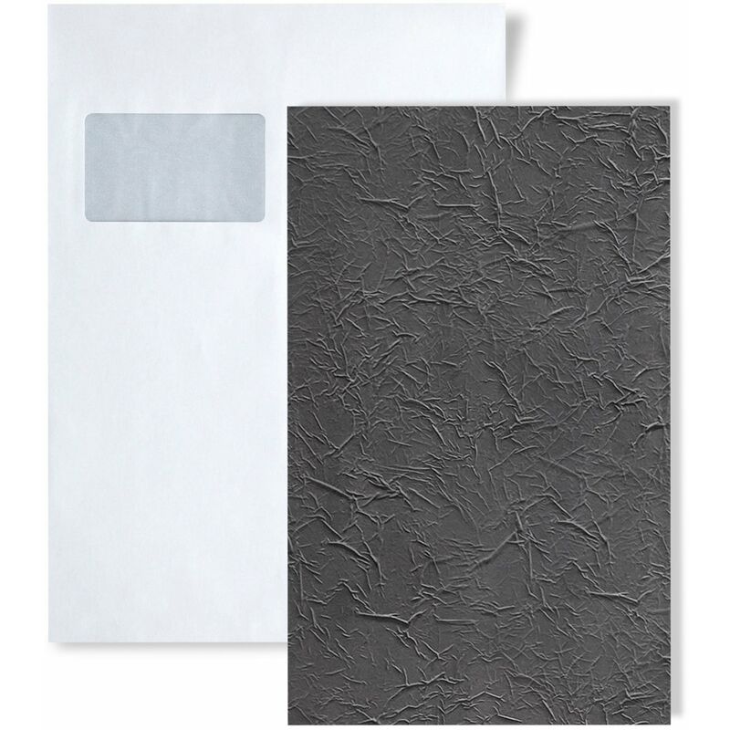 Wallface - 1 sample piece S-22717 crepa velvet VolcanoFABRIC Collection Wall panel sample in din A5 size - grey