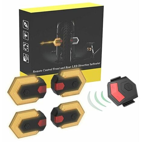 FLITI 1 Satz Fahrrad-Blinker vorne und hinten mit kabelloser Fernbedienung (schwarz) –
