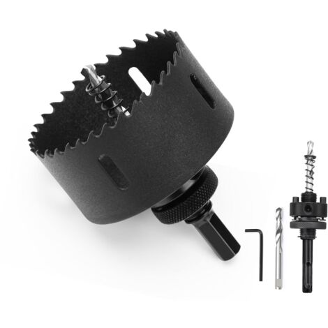 1 scie cloche, 83 mm, bimétal, tige sds plus et hexagonale, pour bois plâtre métal