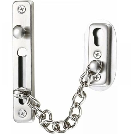 1 security chain, stainless steel door chain with screw cap for interior doors and windows of hotels and apartments YMYNY