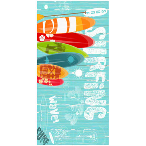 1 serviette de plage double en tissu éponge fin, imprimée, châle de protection solaire pour la baignade
